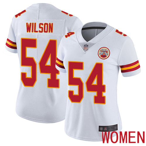 Women Kansas City Chiefs #54 Wilson Damien White Vapor Untouchable Limited Player Nike NFL Jersey->nfl t-shirts->Sports Accessory
